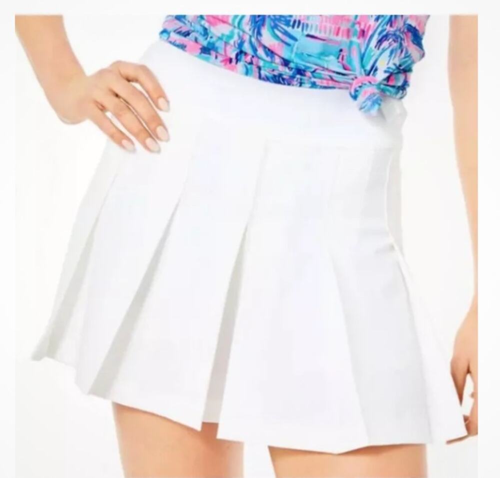 Lilly Pulitzer Luxletic Frazer Skort Resort White 14